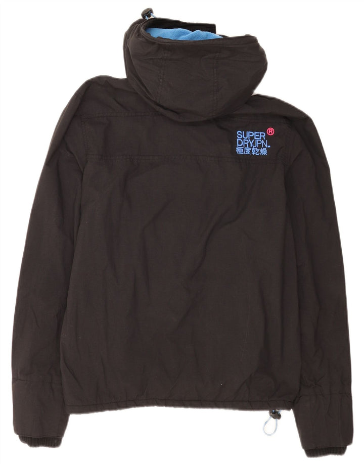 Superdry Windcheater vindjakke med hætte til kvinder UK 14 Large Black