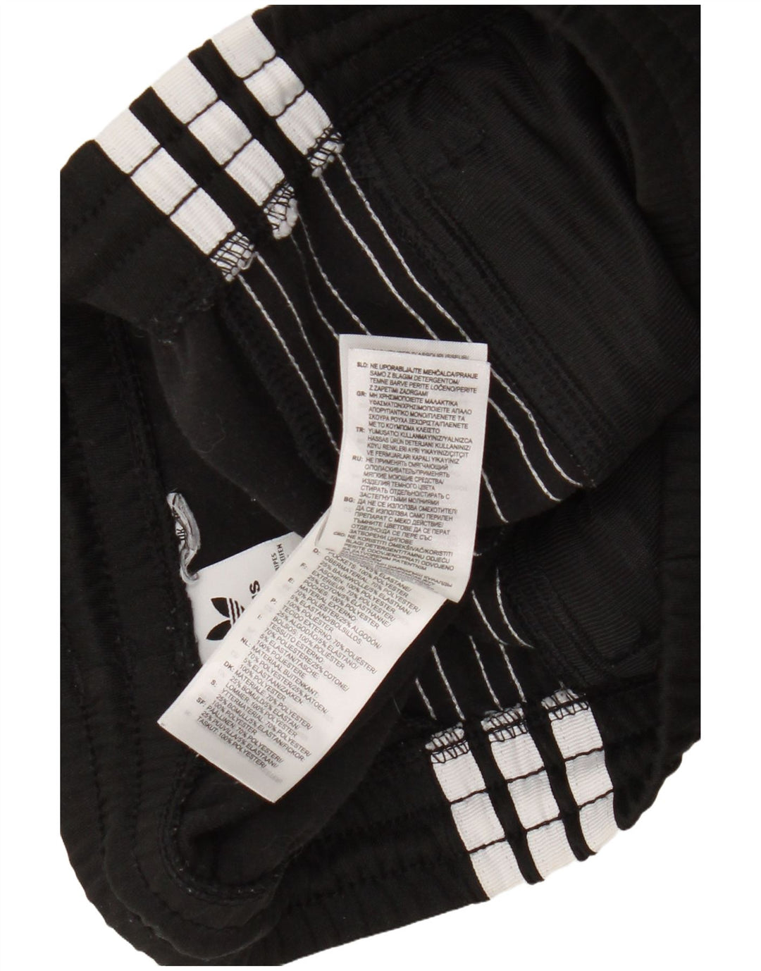 Adidas Træningsdragtsbukser til kvinder UK 12 Medium Sort Colourblock Polyester