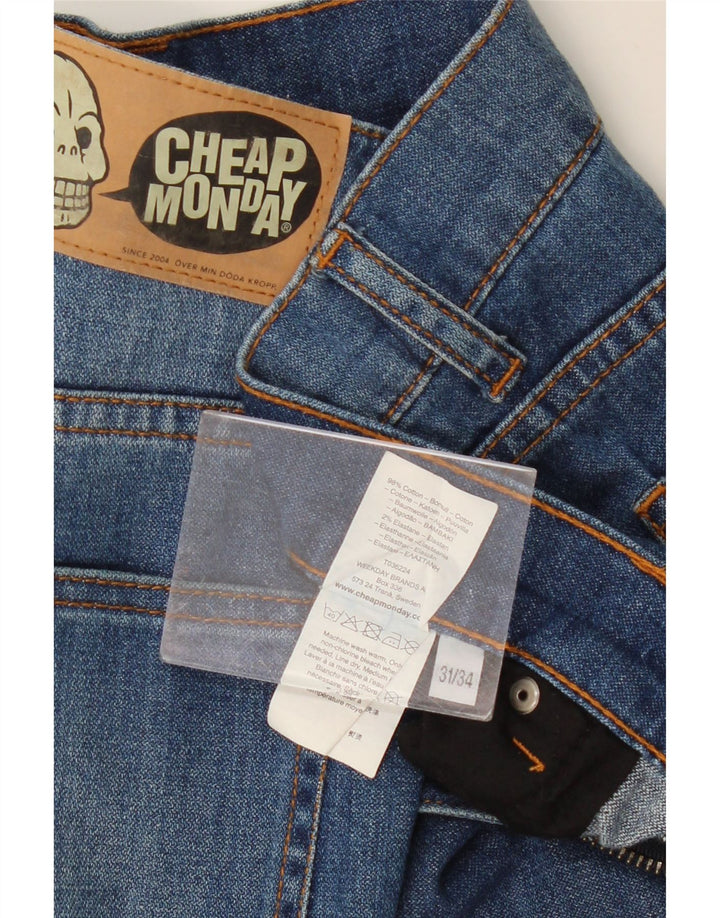 Billig mandag Dame Straight Jeans W31 L28 Blå Bomuld