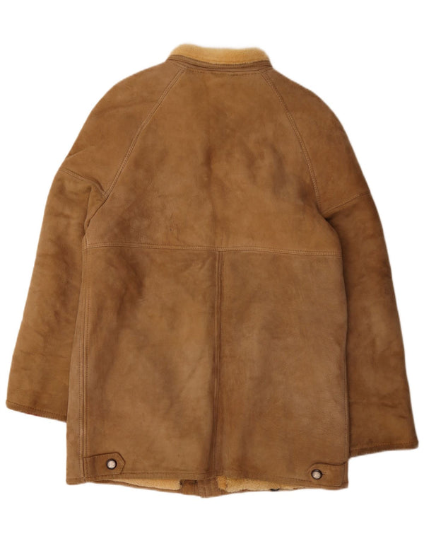 Vintage Herre Shearling Jacket UK 38 Medium Beige