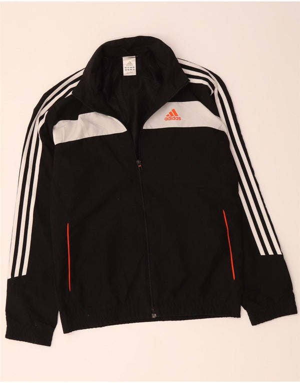 Adidas Grafisk træningsdragt topjakke til mænd UK 34/36 Small Black Colourblock