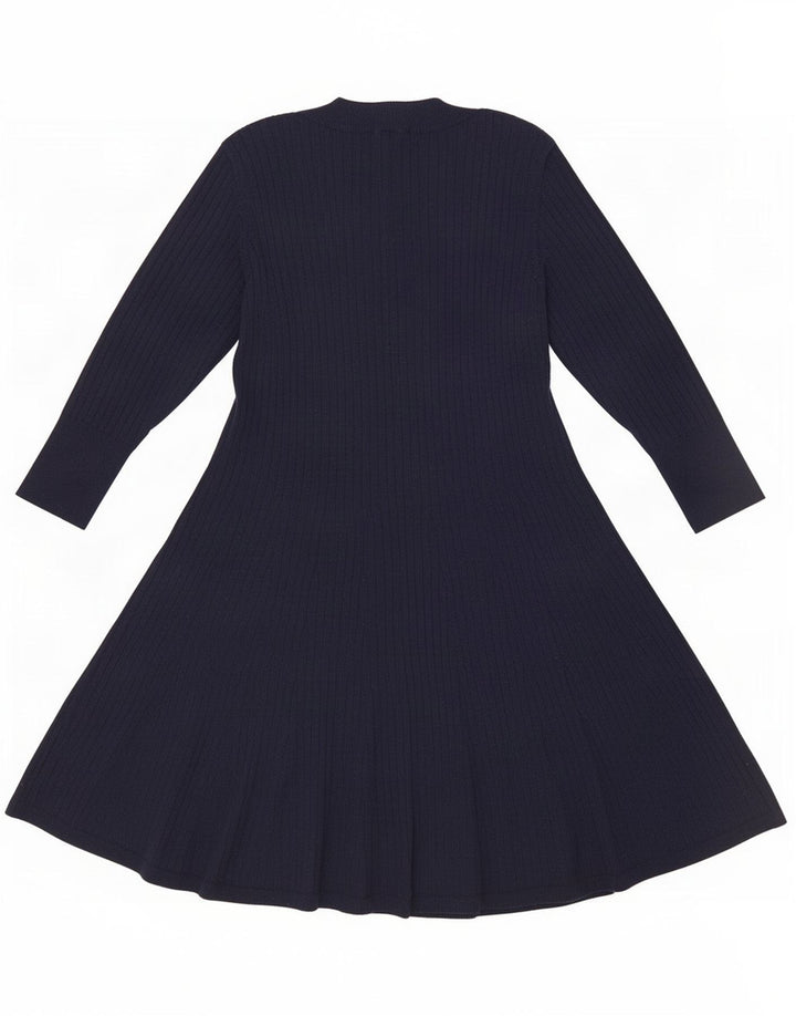 Monsoon Dame Jumper Dress UK 16 Large Navy Blue Polyester