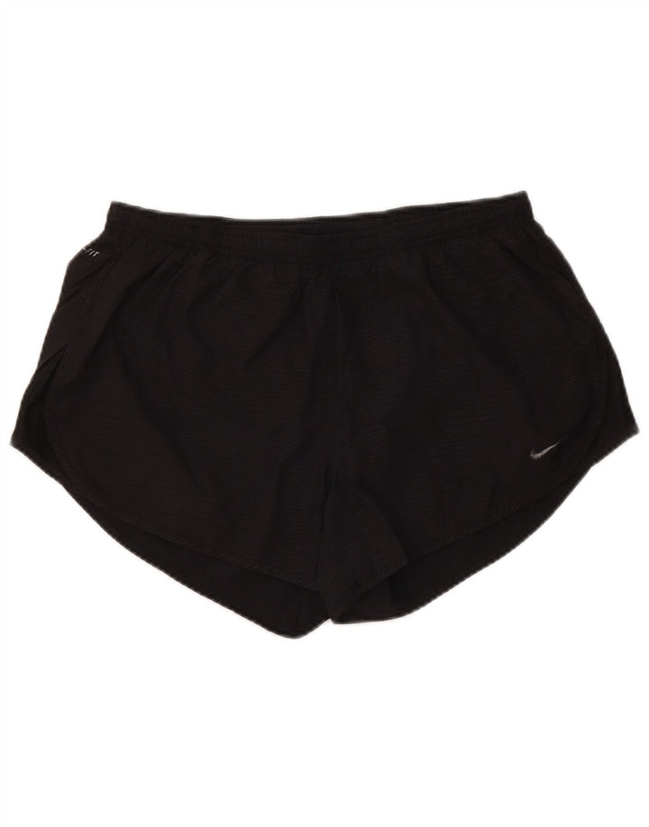 NIKE Dri Fit sportsshorts til kvinder UK 14 Medium Black Polyester