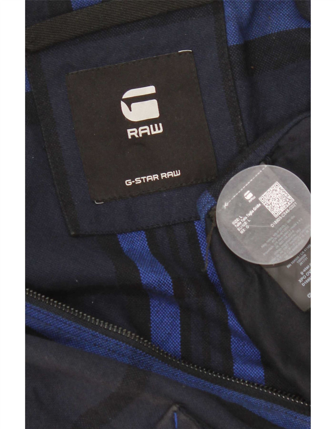 G-Star Herre Utility Jacket UK 40 Large Navy Blue Ternet Bomuld
