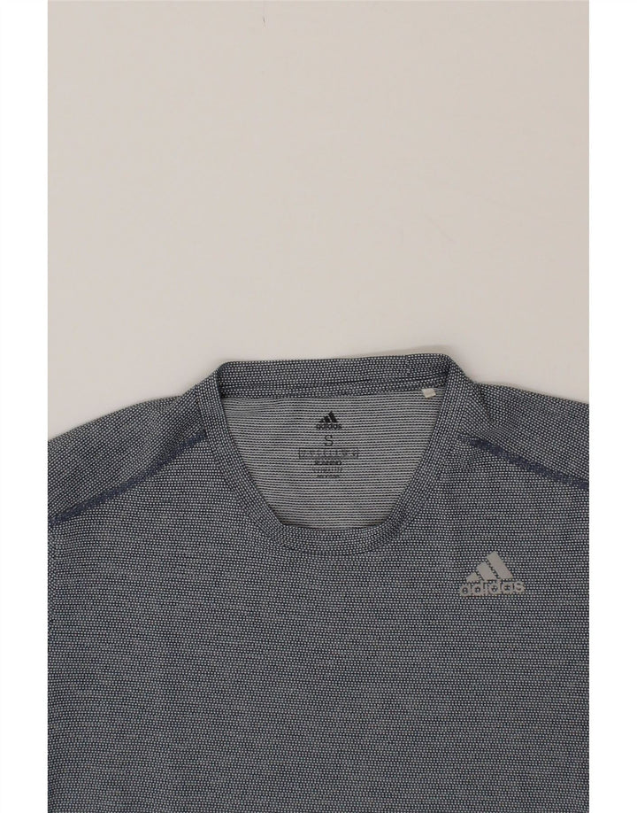 ADIDAS Mens Climalite T-Shirt Top Small Navy Blue Vintage Adidas and Second-Hand Adidas from Messina Hembry 