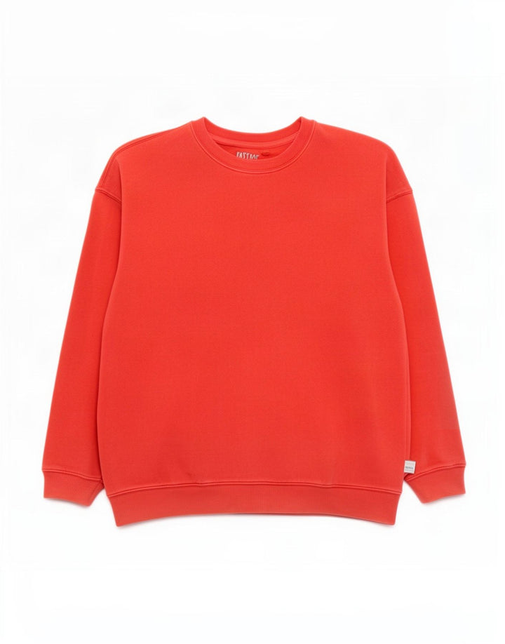 Fat Face Dame Oversized Sweatshirt Jumper UK 14 Stor Rød Bomuld