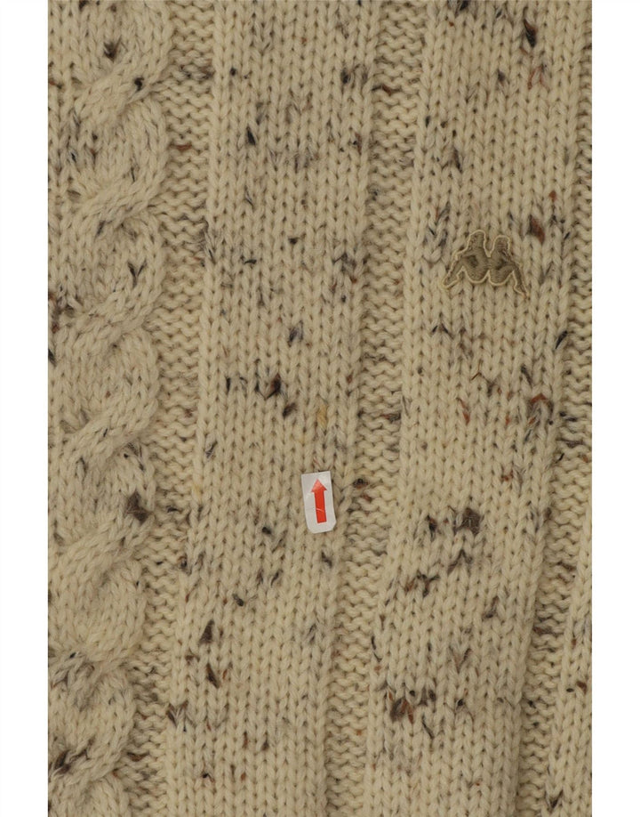 Kappa Herre rullehals sweater Large Off White Flecked Wool