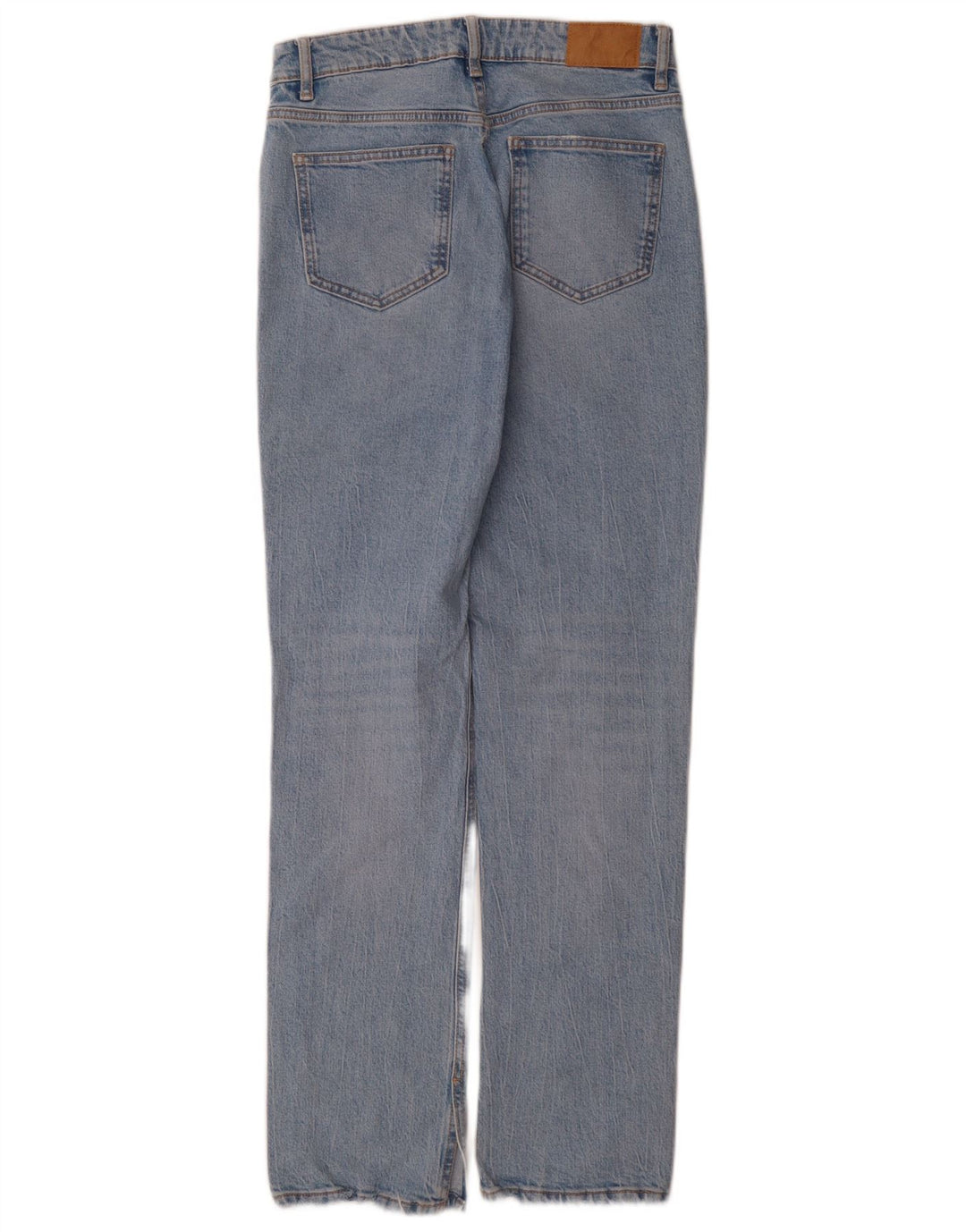 Zara Dame Straight Jeans EU 38 Small W28 L32 Blå Bomuld