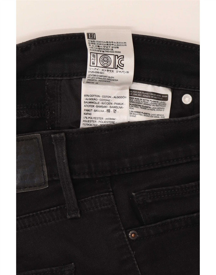 Levi's Kvinder Slankende Skinny Jeans W29 L34 Sort Bomuld