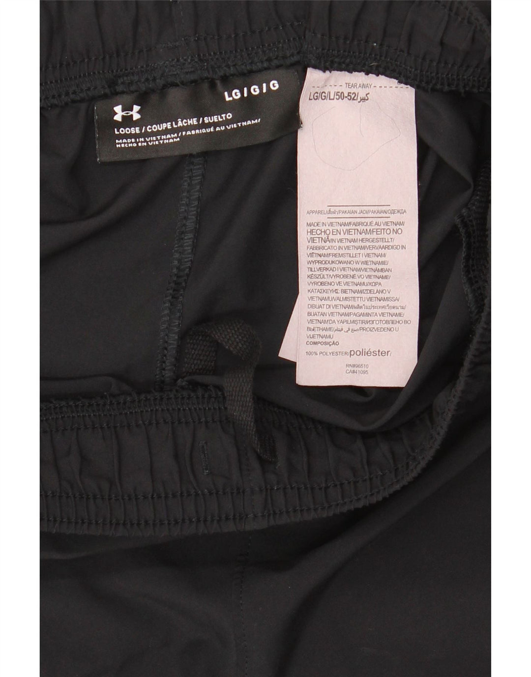 Under Armour Herre Grafisk Loose Fit Sportshorts Large Sort Polyester