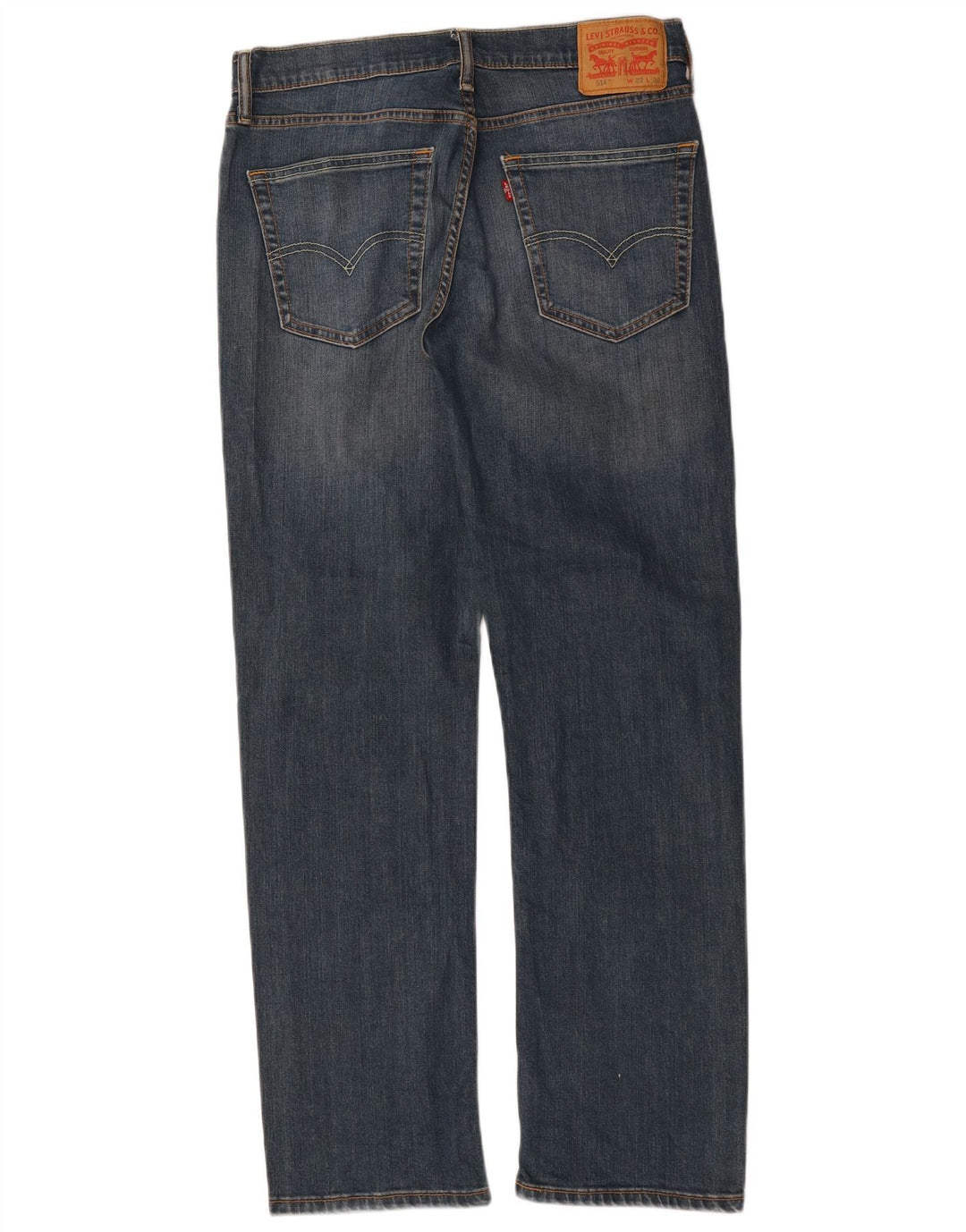 LEVI'S Herre 514 Straight Jeans W32 L30 Blå Bomuld