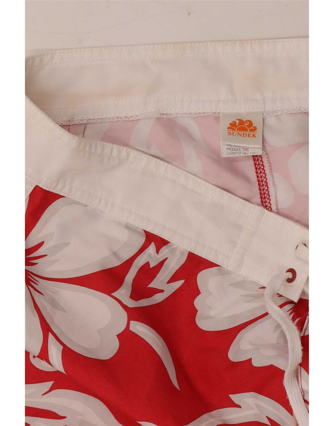 Sundek Herre badeshorts Medium rød blomstret polyester