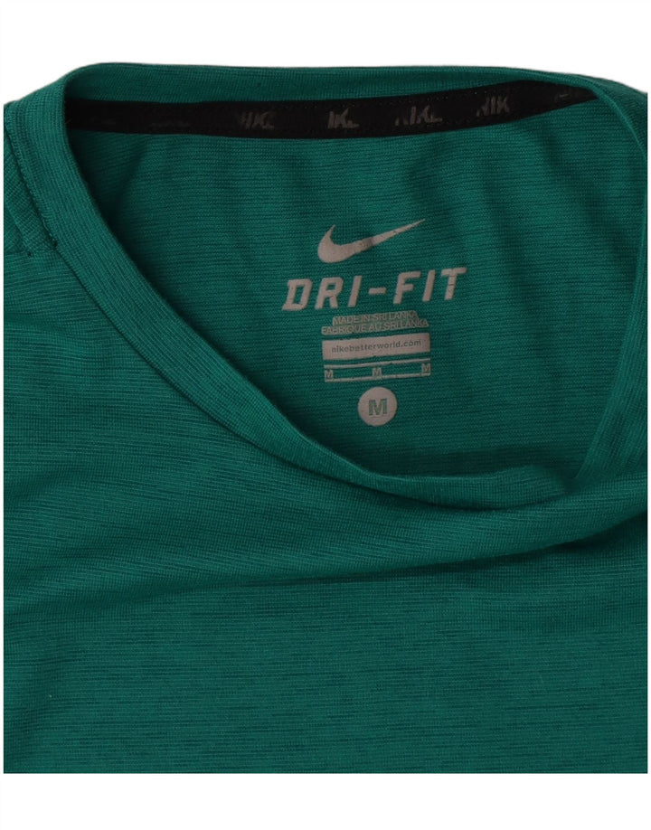 Nike Herre Dri Fit T-shirt Top Medium Turkis Flecked Polyester