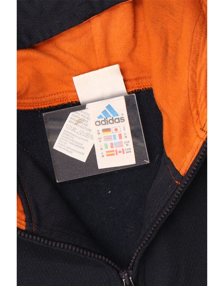 Adidas hættetrøje med lynlås til mænd mellem marineblå polyester