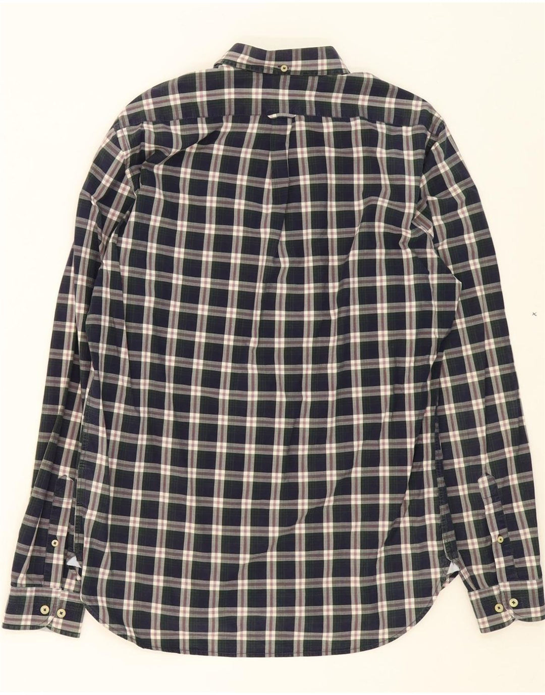 MARINA YACHTING Mens Regular Fit Shirt Size 41 Large Navy Blue Check Vintage Marina Yachting and Second-Hand Marina Yachting from Messina Hembry 