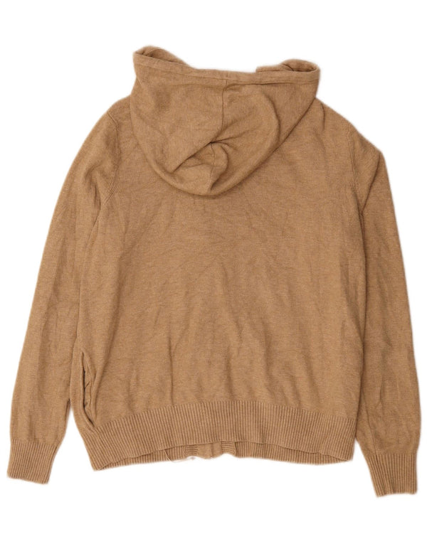 Marks & Spencer Dame-hættecardigantrøje UK 10 Small Beige Viscose