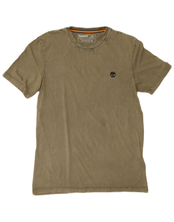 Timberland Herre Regular Fit T-Shirt Top Lille Khaki Bomuld