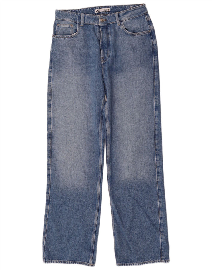 Zara Dame Straight Jeans EU 40 Medium W30 L32 Blå