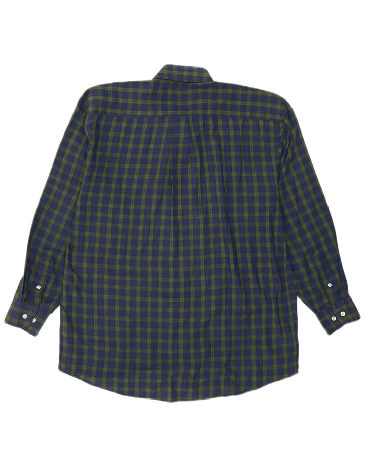 Vintage herreskjorte stor marineblå ternet