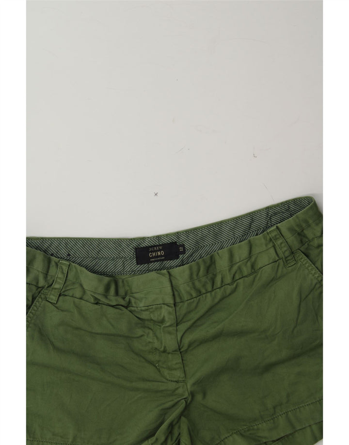J. CREW Womens Chino Shorts US 12 Large W34 Green Cotton Vintage J. Crew and Second-Hand J. Crew from Messina Hembry 