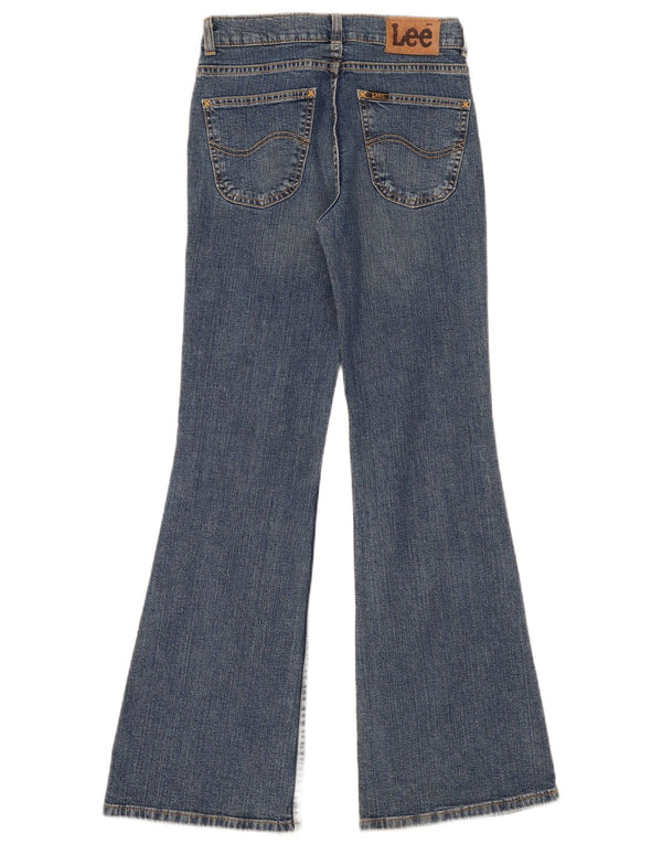 Lee Womens Felton Flared Jeans US 14 XL W26 L31 Blå Bomuld