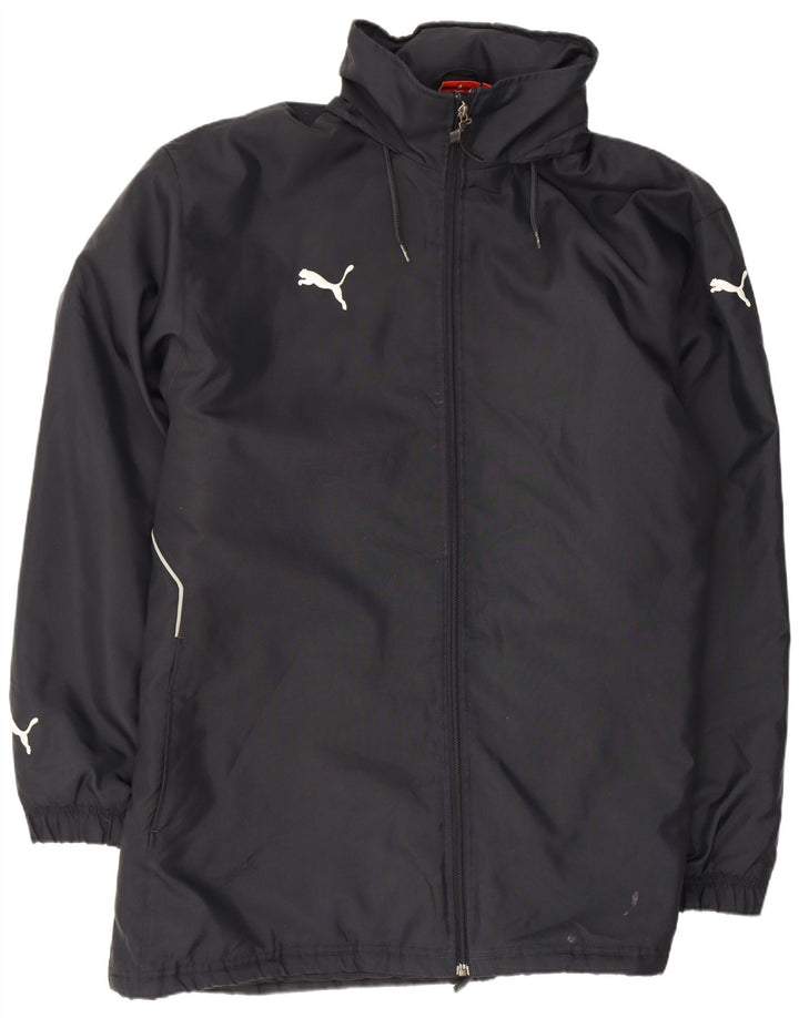 Puma Regnfrakke med hætte til mænd UK 42 XL marineblå polyester