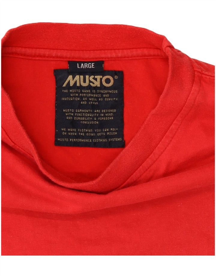 Musto Herre Grafisk T-Shirt Top Stor Rød