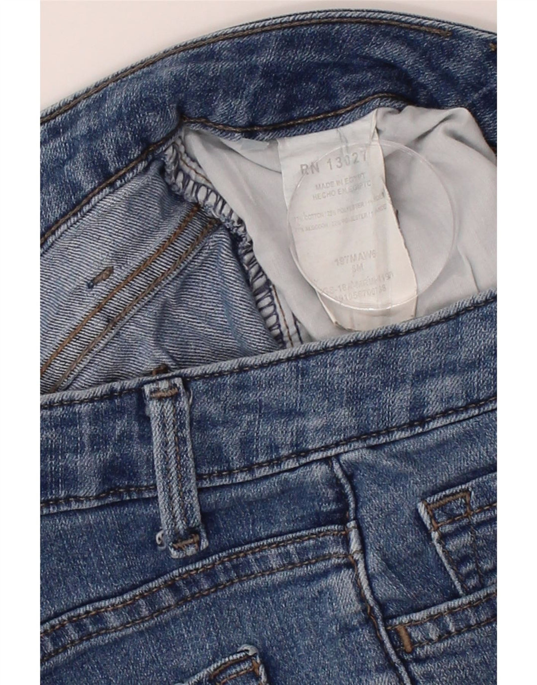 LEE Womens Riders Mid Rise Distressed Denim Shorts Small W28 Blue Cotton Vintage Lee and Second-Hand Lee from Messina Hembry 
