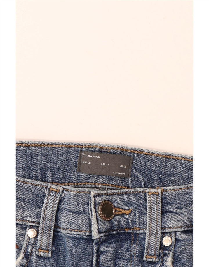ZARA Mens Slim Jeans EU 38 Small W30 L29 Blue Cotton