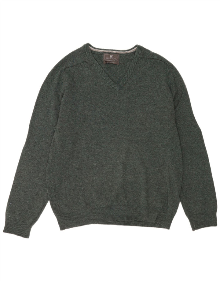 Marks & Spencer Dame Oversized V-hals sweater UK 16 Large Green