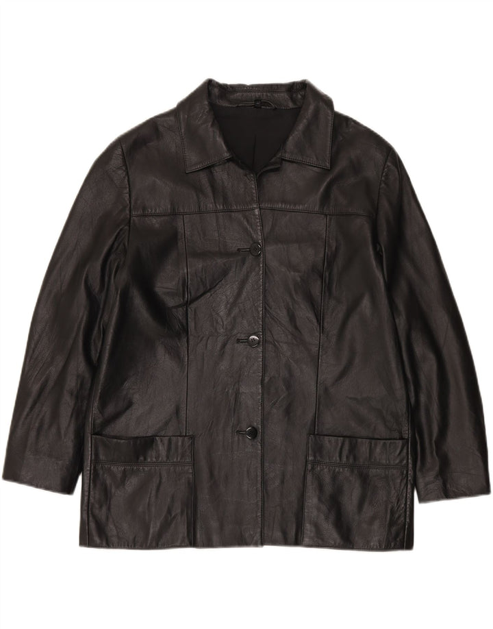 Vintage dame læderjakke EU 42 Large Black