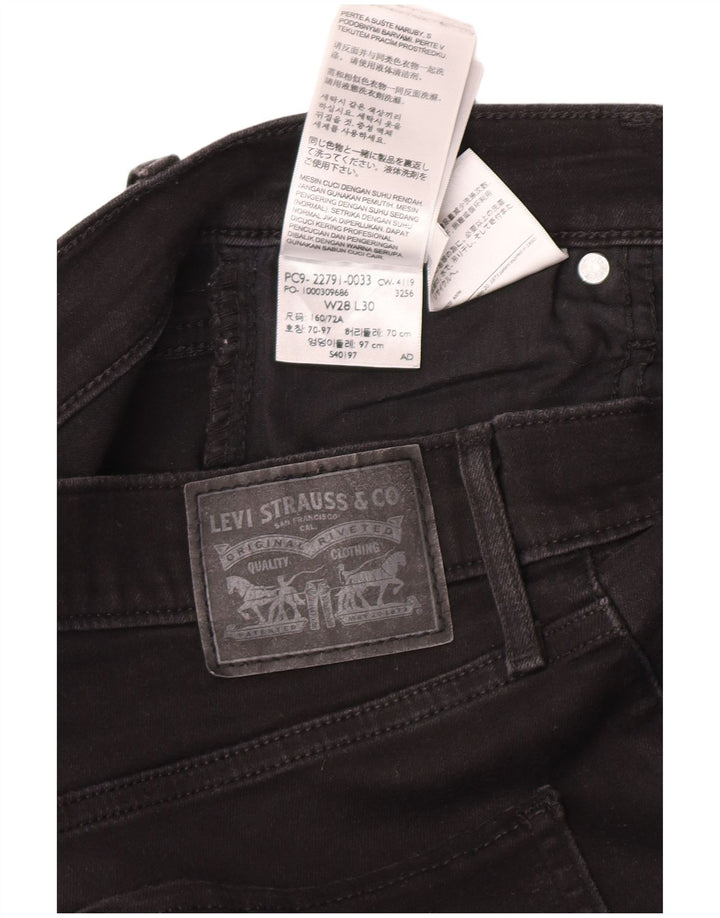 Levi's skinny jeans til kvinder W28 L30 sort bomuld