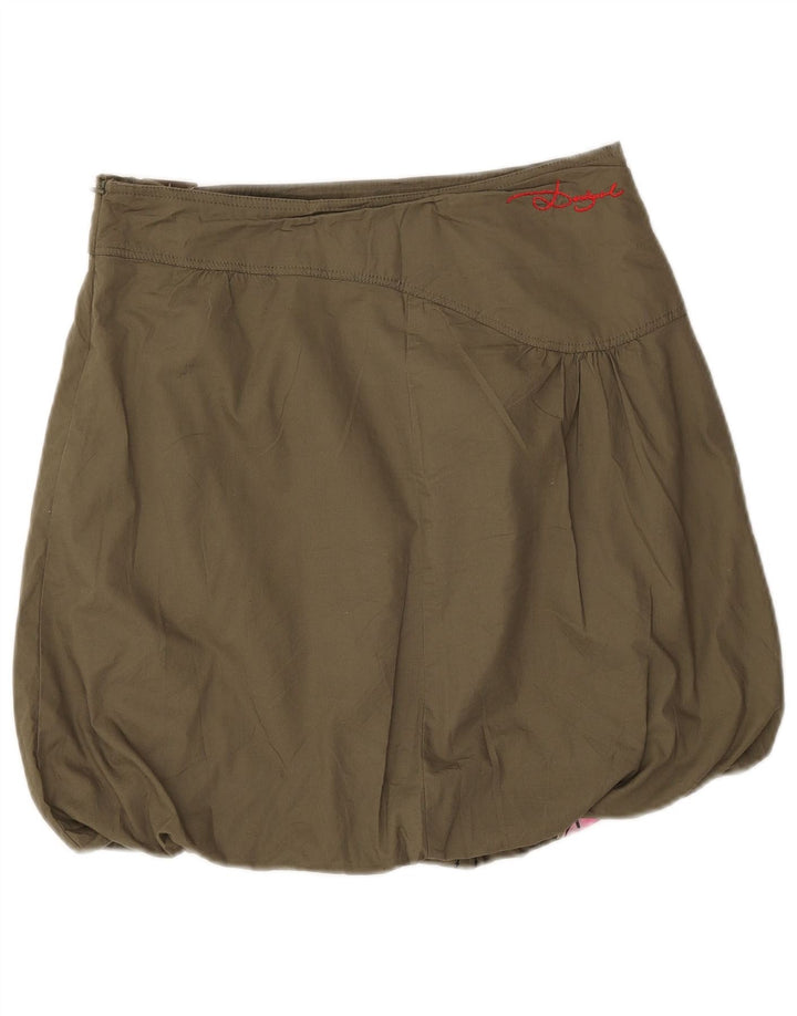 Desigual Boblenederdel til kvinder W32 Large Khaki Floral