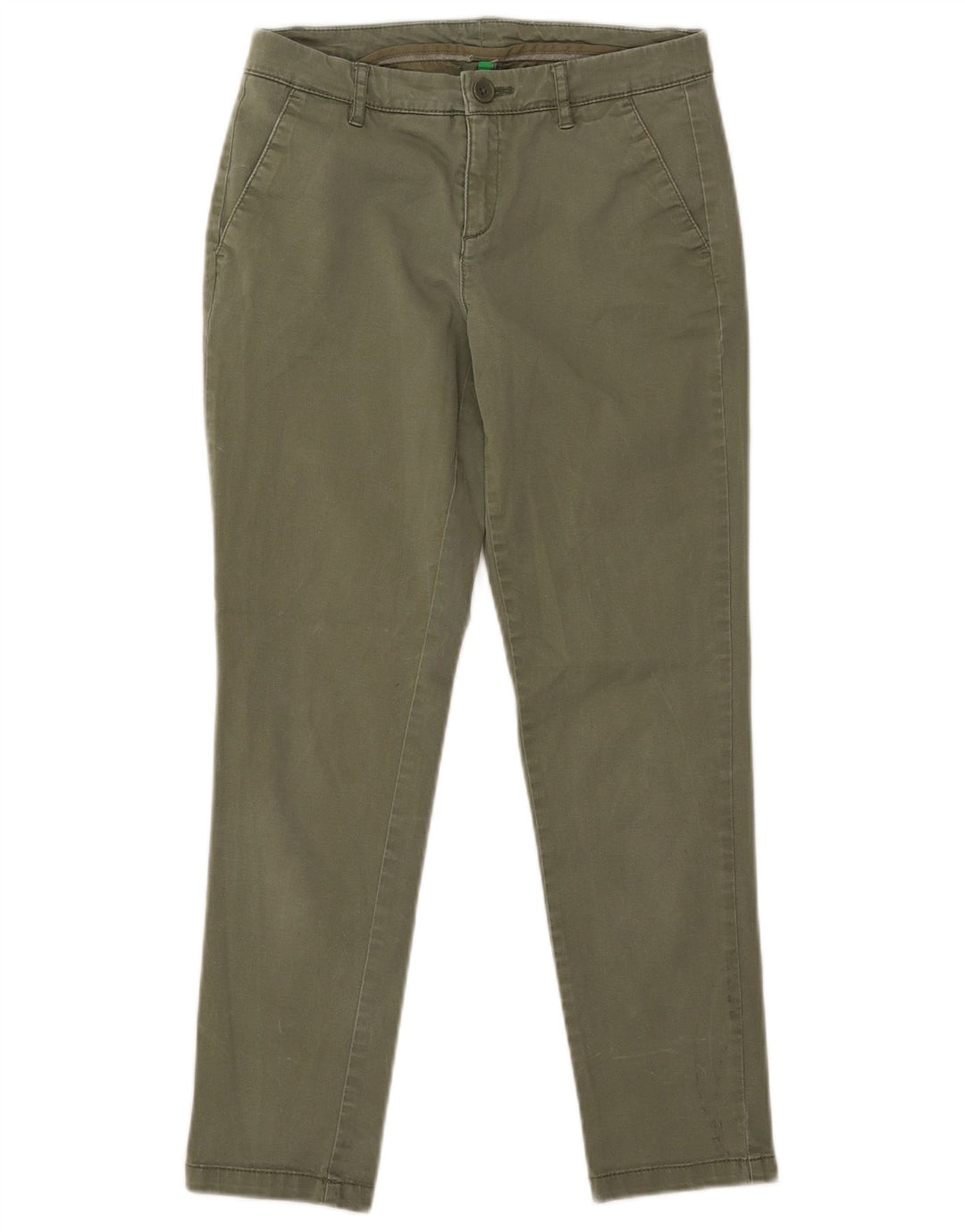 BENETTON Slim Chino-bukser til piger 13-14 år W26 L26 Khaki
