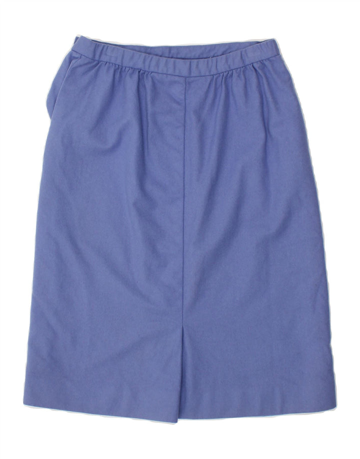 PENDLETON Womens Straight Skirt UK 12 Medium W28 Blue Virgin Wool Vintage Pendleton and Second-Hand Pendleton from Messina Hembry 
