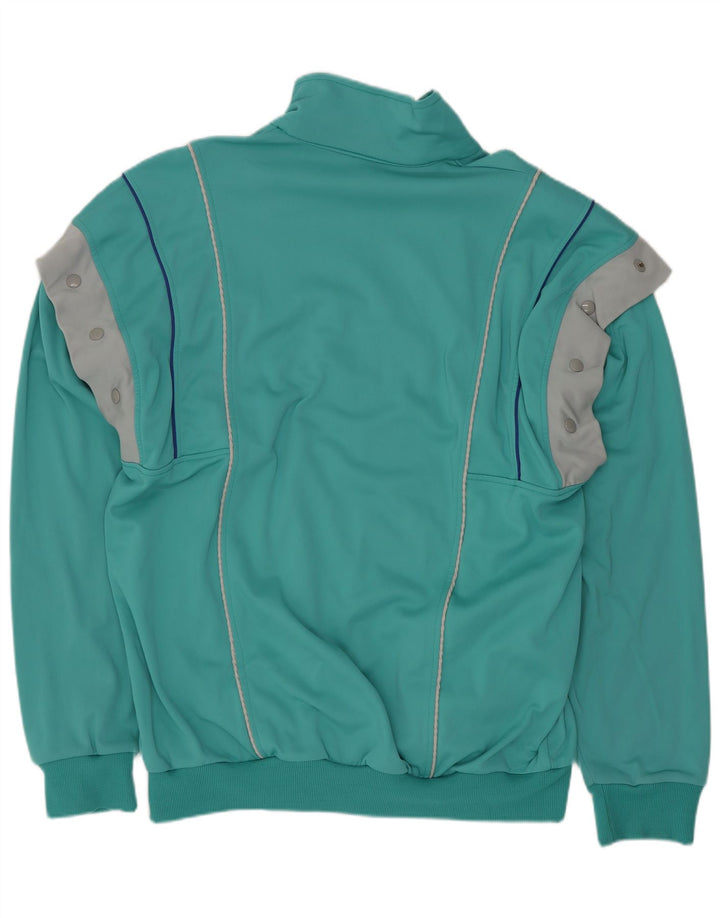 Vintage herre Regular Fit træningsdragt Topjakke Lille Grøn Colourblock Retro
