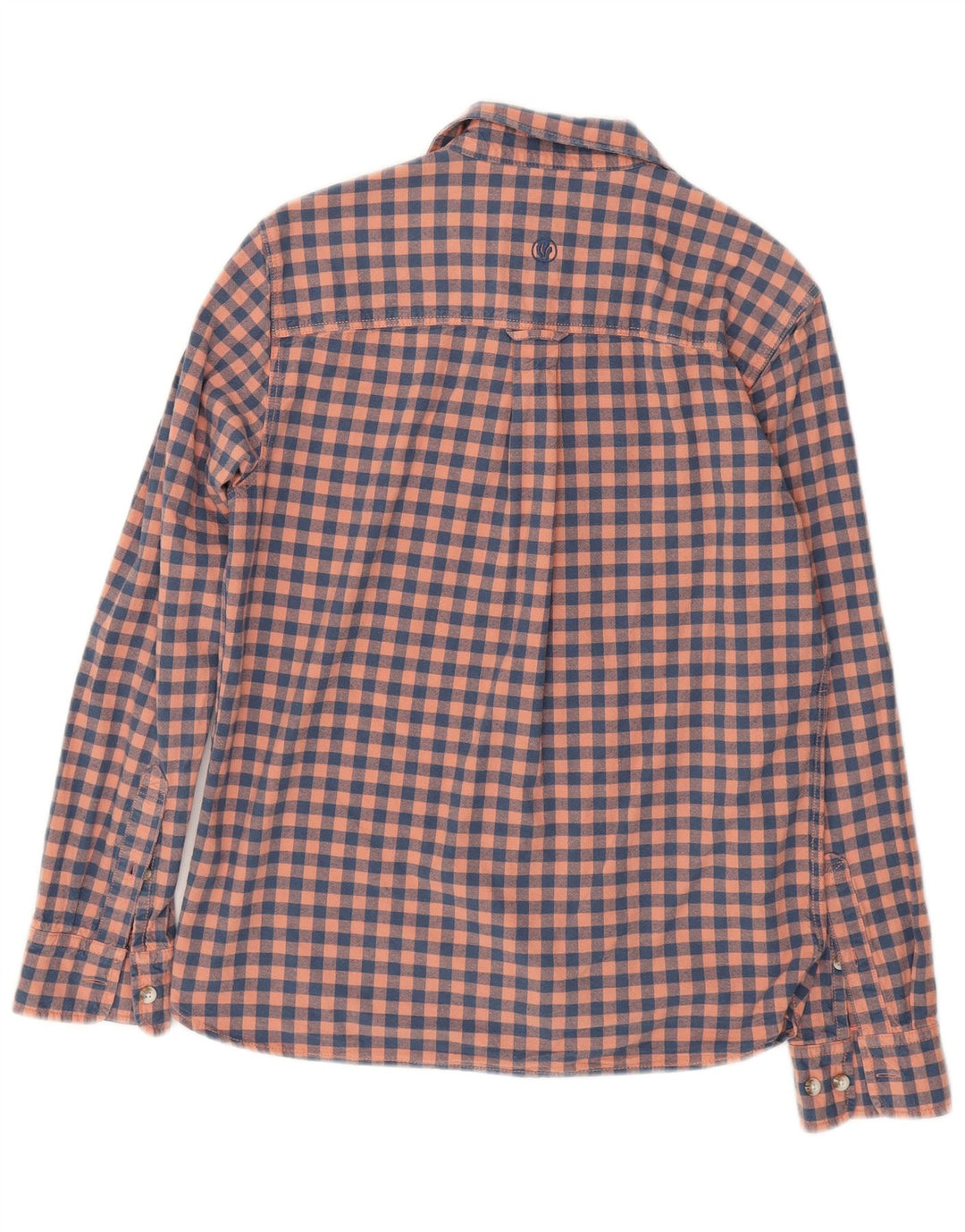 FAT FACE Mens Shirt Small Orange Gingham Cotton