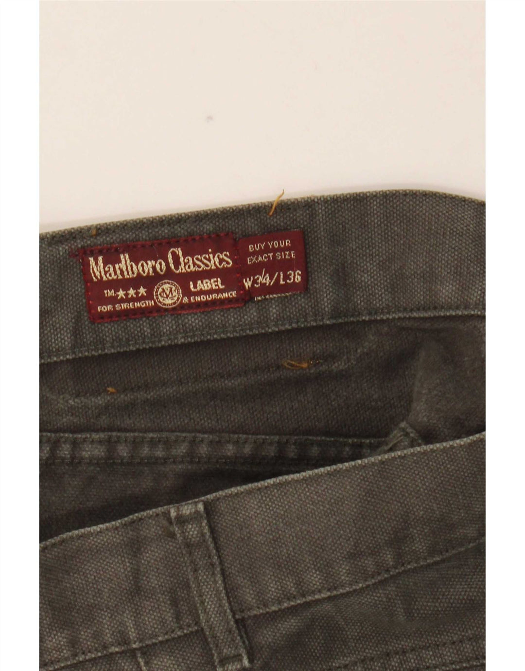 Marlboro Classics Straight Jeans til mænd W34 L32 Khaki Bomuld