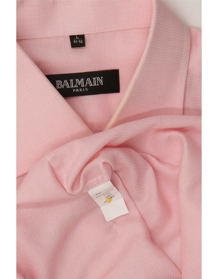 Balmain herreskjorte str. 41/42 Large Pink Cotton