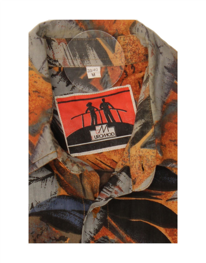 VINTAGE Mens Abstract Pattern Shirt Size 39/40 Medium Multicoloured Vintage Vintage and Second-Hand Vintage from Messina Hembry 