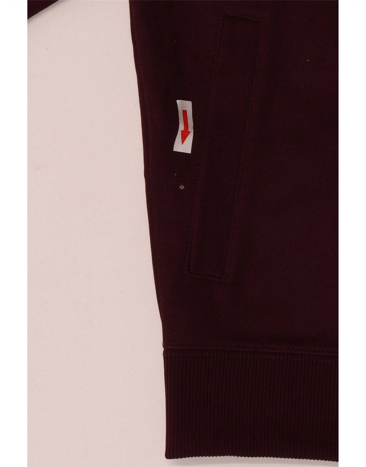 Fred Perry Boys træningsdragt topjakke 9-10 år Medium Maroon Colourblock