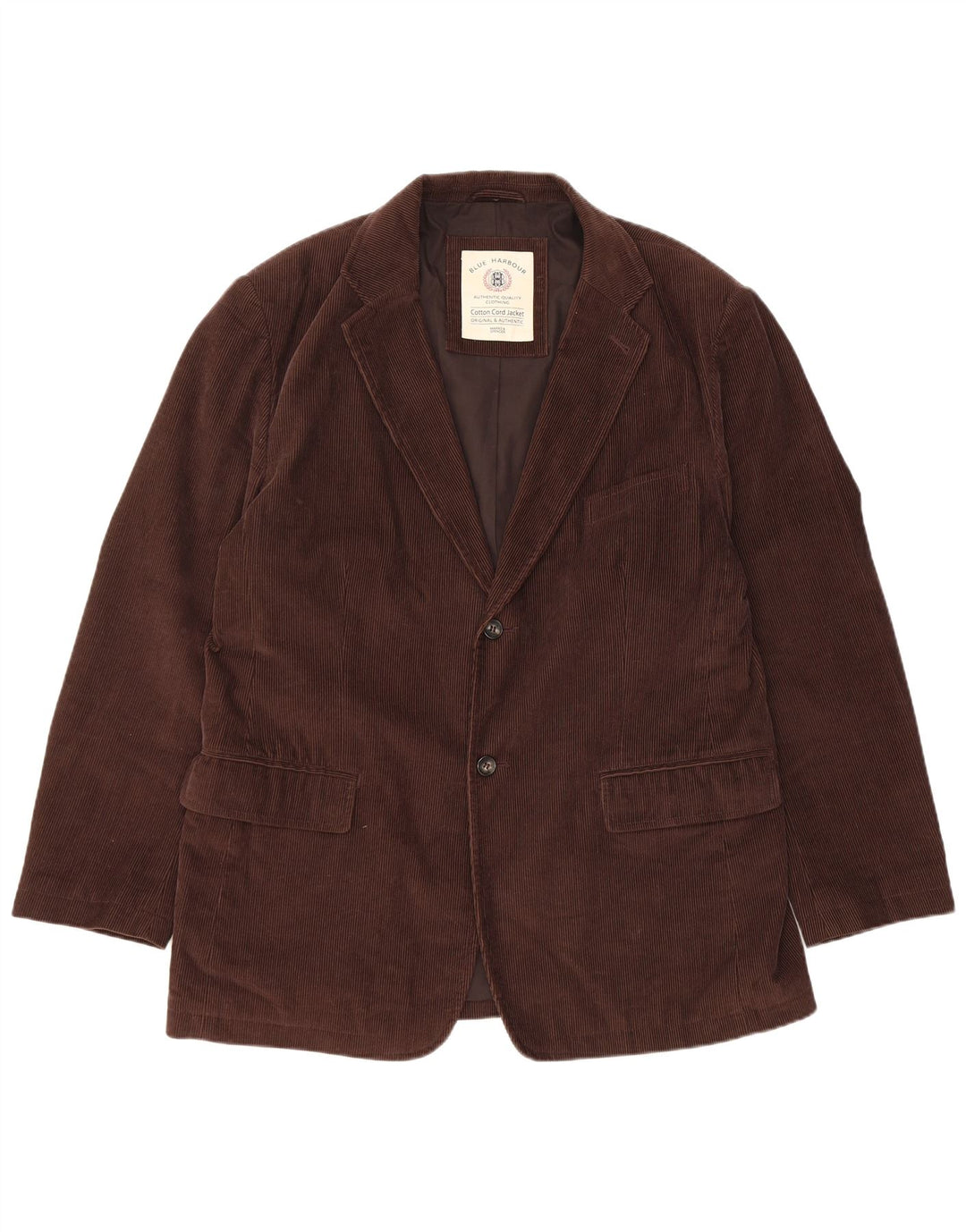 Marks & Spencer Herre 2-knaps Corduroy Blazer Jacket UK 40 Large Brown