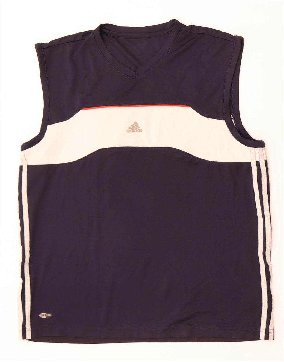 Adidas Herre Climacool Vest Top Medium Navy Blue Colourblock Polyester