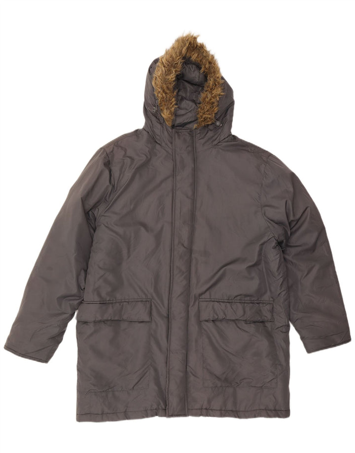 French Connection Herre hættepolstret frakke UK 42 XL Grå Polyester