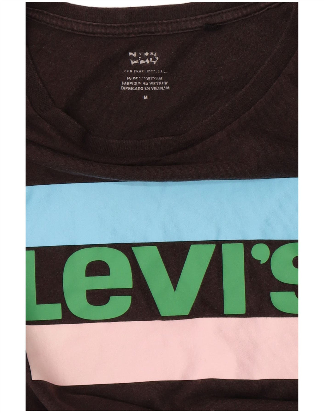 Levi's Dame Grafisk T-Shirt Top UK 14 Medium Sort