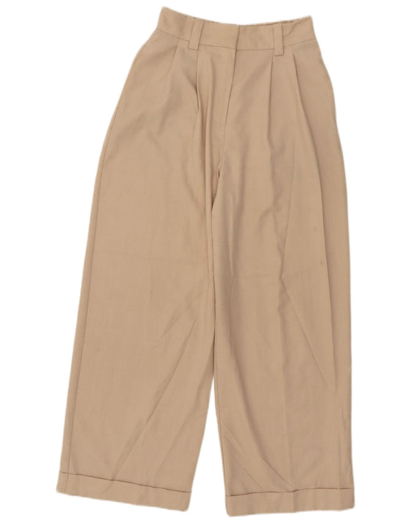 Topshop kvinders højtaljede chinobukser UK 8 Small W27 L27 Beige