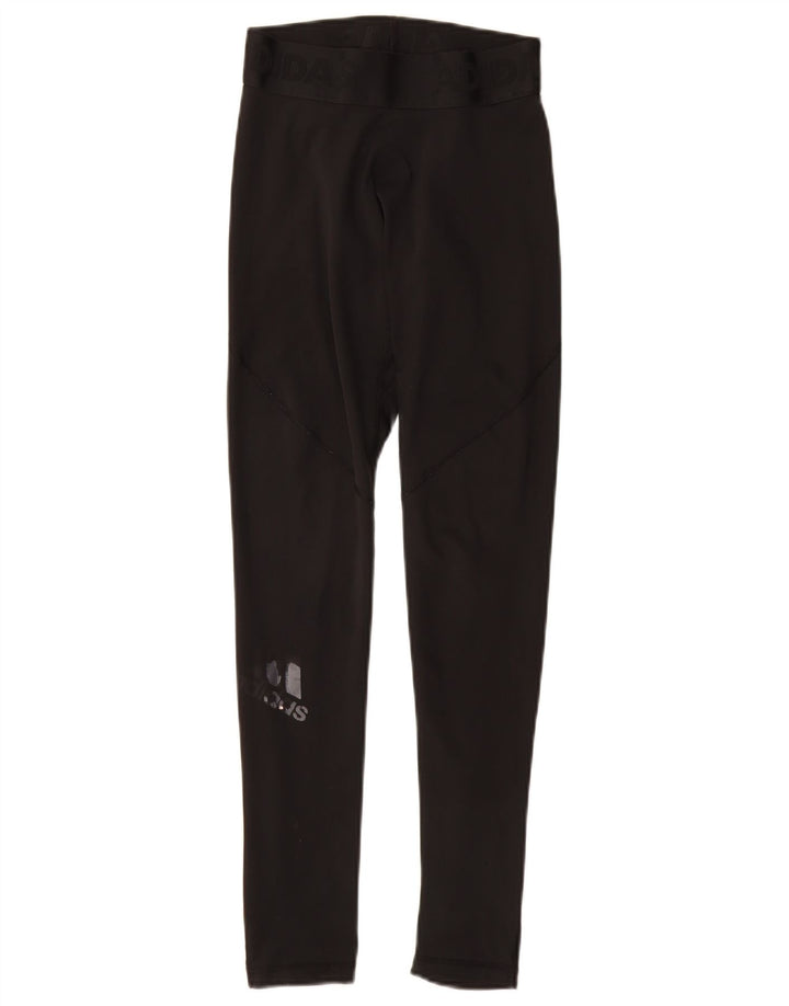 ADIDAS Aeroready Graphic Leggings til kvinder UK 8 Small Black