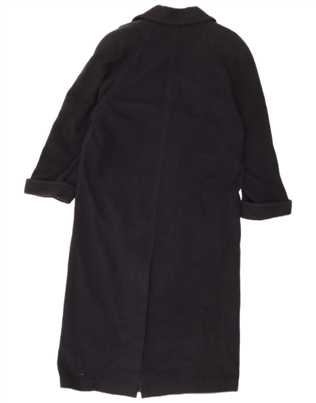 Marks & Spencer Dame Dobbeltradet Frakke UK 10 Small Black Wool