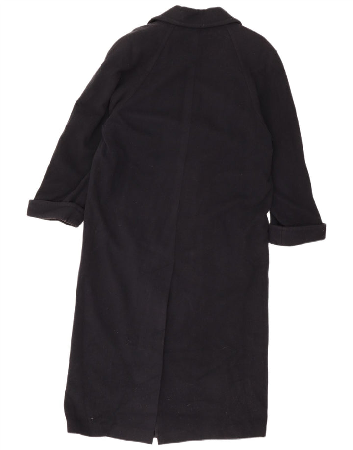 Marks & Spencer Dame Dobbeltradet Frakke UK 10 Small Black Wool