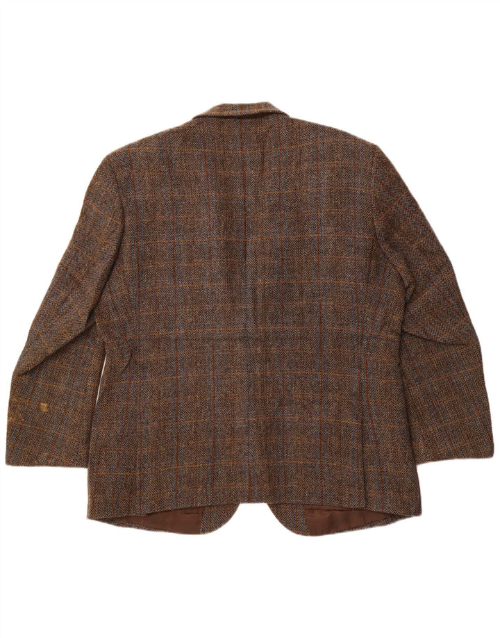 Walker and Hawkes Herre Harris Tweed Blazer Jacket IT 46 3XL Brun